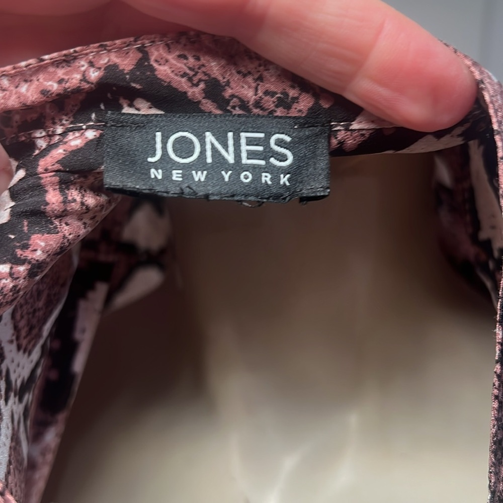 Jones New York Portofino women’s snake print pink blouse - Picture 4 of 6